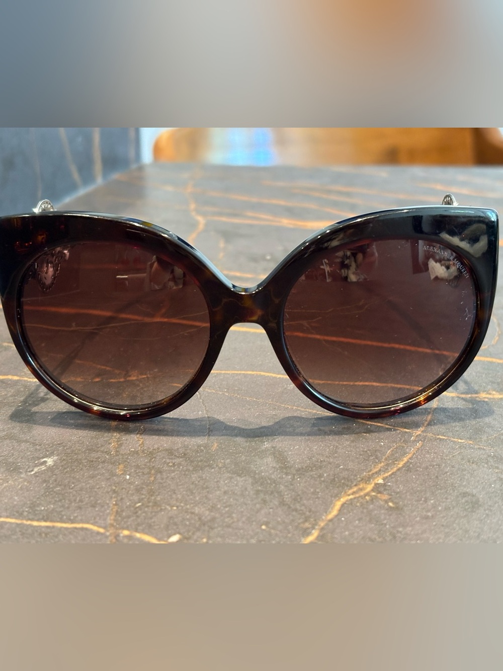 Women’s Oversized Alexander McQueen Sunglasses - Brown Lenses